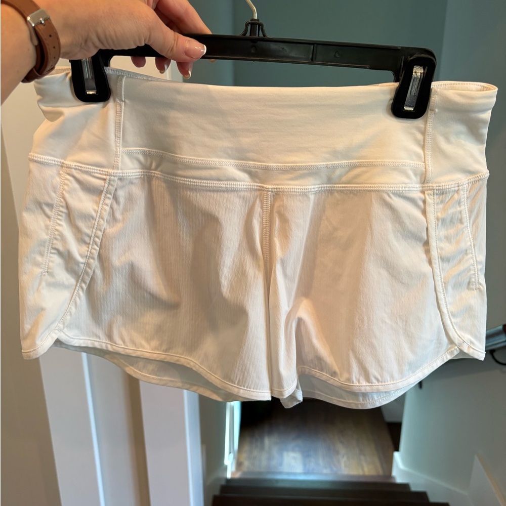 Lululemon Athletica White Athletic Shorts